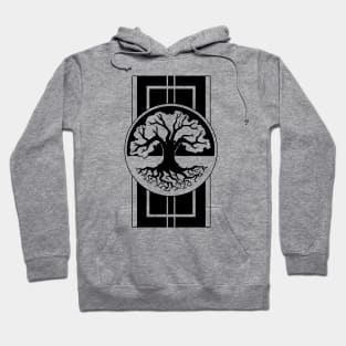 Tree and Roots - Original Logo Banner Sigil - Dark Design for Light Shirts Hoodie